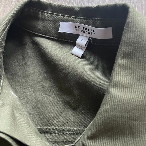 DEREK LAM 10 CROSBY Women's Chester Jumpsuit Size 2 In Green - Picture 5 of 7